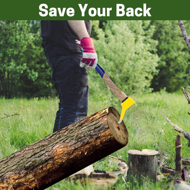 ZELARMAN Pickaroon Logging Tool, Hookaroon, Log Roller Tool, Hookaroon for Dragging and Stacking Firewood, Sharp Pick Tool for Logs - Image 5